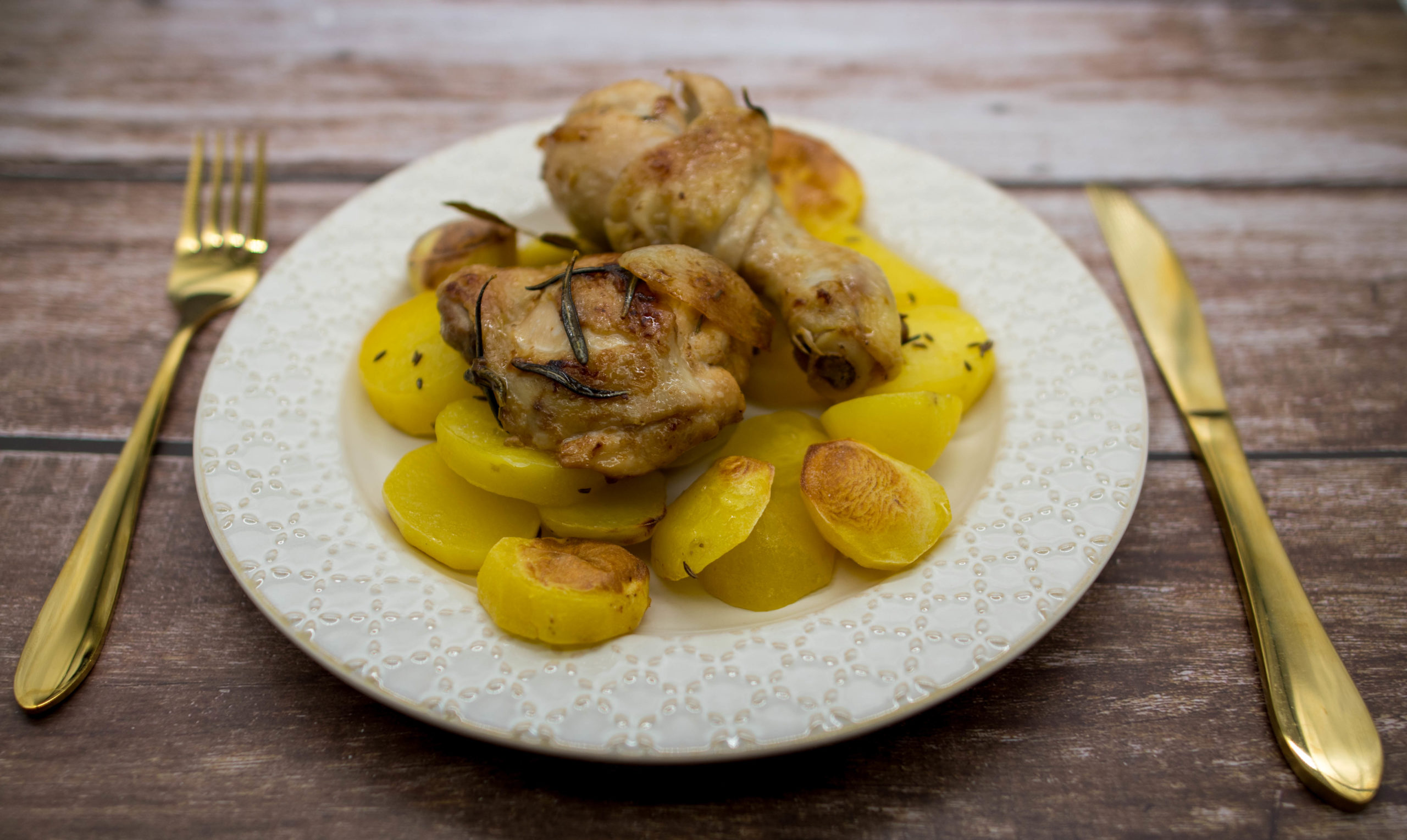 Rustikálne kura so zemiakmi  – aj s receptom